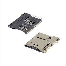 CONNFLY SLOT micro SIM konektor pro Micro SIM kartu, 6pin Push-Pull SMD 